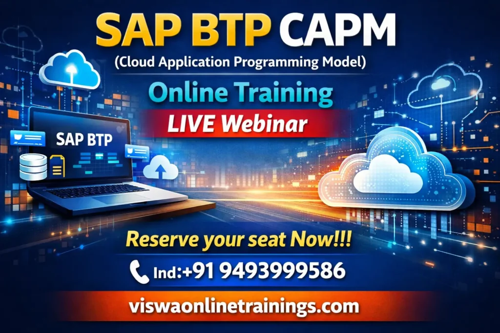 SAP BTP CAPM Online Training